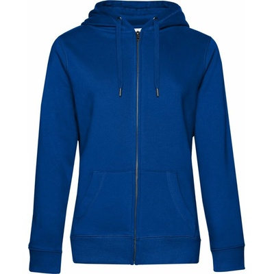 B&C QUEEN Zipped Hood royal mikina s kapucí dámská