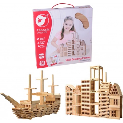 CLASSIC WORLD DŘEVĚNÁ STAVEBNICE 250 ks