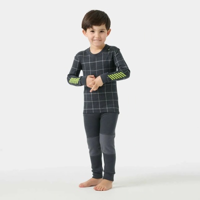 Helly Hansen detský set termobielizne z merino vlny s technológiou LIFA Thunder Gre AOP