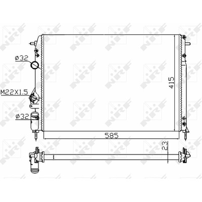 Chladič, chlazení motoru NRF 58175A