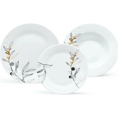 Arôme Home jídelní sada Vrba extra bílá 18 ks – Zbozi.Blesk.cz