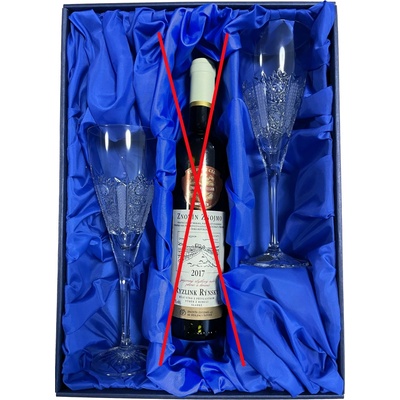 Bohemia Crystal Dárková sada na víno s 2 broušenými sklenicemi brus Iris 310 ml