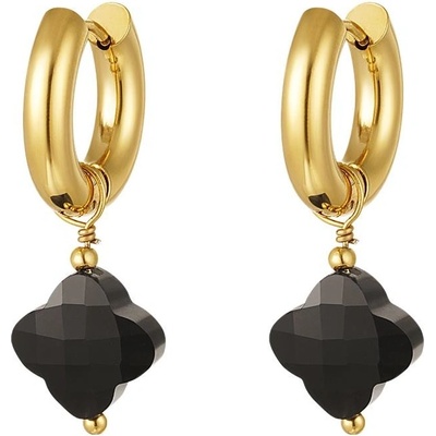 Ornamenti pozlacené náušnice Black Clover gold OOR300077