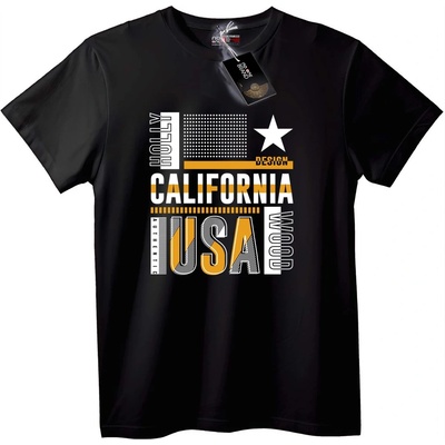NOONEBRAND Тениска California САЩ Hollywood - 7XL, Black