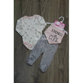 Image 1 of Soft Touch Комплект от 3 части за момиче, 0/3м, 3/6м, 6/9м