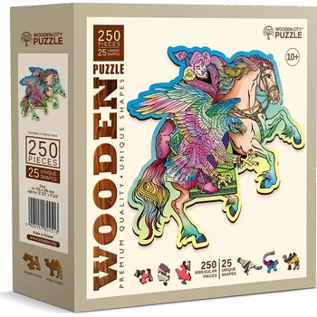 Wooden City - Puzzle Horse & Eagle wooden - 250 piese