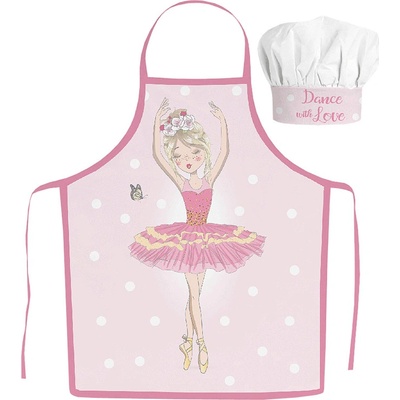 Javoli Dětská zástěra s kuchařskou čepicí Baletka