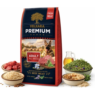 Velxara Premium Dog Adult Monoprotein Beef Meat 12 kg
