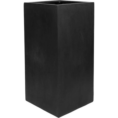Pottery Pots květináč Bouvy L Black Natural Fiberstone 40 x 40 x 80 cm