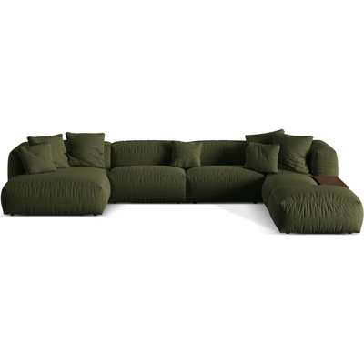 Micadoni Зелен модулен ъглов диван (десен ъгъл/U форма) Martina - Micadoni Home (MIC_UR_169_F1_MARTINA6)