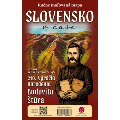 CBS Slovensko v čase - ručne maľovaná mapa