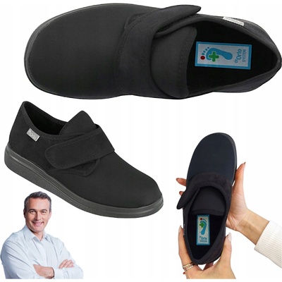 Dr Orto pánske ortopedické poltopánky zdravotné elastické 036M006 čierne