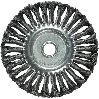 MTX Четка за ъглошлайф, 200 mm, вътрешен D 22 mm, плоска, усукана на плитки стоманена тел MTX