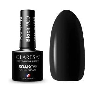 Claresa Soak Off UV/LED Color Gel Polish 900 Black 5ml