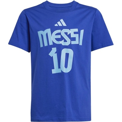 Adidas Dětské tričko MESSI Name and number blue – Zboží Dáma