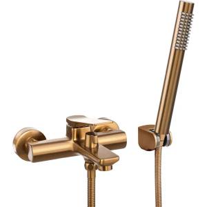 INVENA Смесител за вана и душ Invena Neri, медно покритие, с душ комплект (BW-P1-014-L)