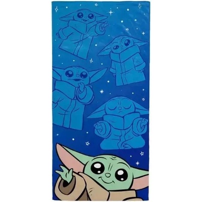 Carbotex Star Wars: Хавлиена кърпа с мотив на Грогу - 70 x 140 см (ST2450424-R)