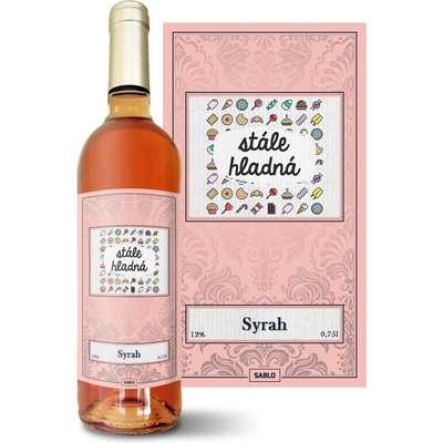 Sablio Neustále hladná Syrah ružové suché víno 12 % 0,75 l (čistá fľaša)