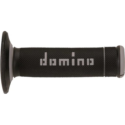 Domino gripy A190 offroad dĺžka 123 + 120 mm, čierno-sivé
