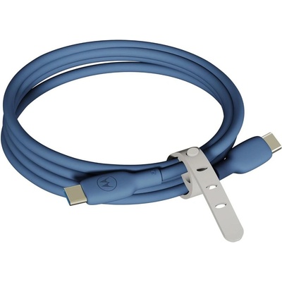 Кабел Motorola SJCS0CCBL20-EU, от USB C(м) към USB C(м), 2m, 100W, син (SJCS0CCBL20-EU)