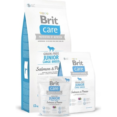 Brit Care Grain Free Junior Large Breed Salmon & Potato 3 x 12 kg