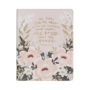 KJV Note-Taking Bible Faux Leather Under His Wings, Cream Floral Printed Ps. 91: 4 (ISBN: 9781639529933)