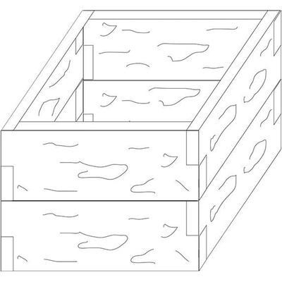 Ferobet Záhon betonový Kompakt 1000×1000×900 mm zvýšený natur reliéfní staré dřevo