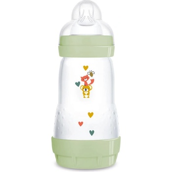 Mam dětská skleněná láhev Feel Good zelená 260 ml