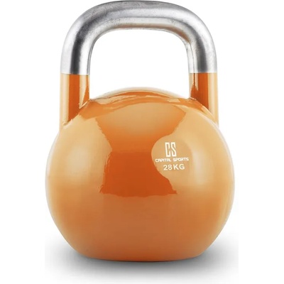 Capital Sports Compket 28, 28kg, оранжева, гира kettlebell, кръгли тежести (FIT20-Compket) (FIT20-Compket)