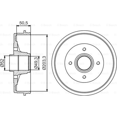 BOSCH Brzdový bubon 0 986 477 197
