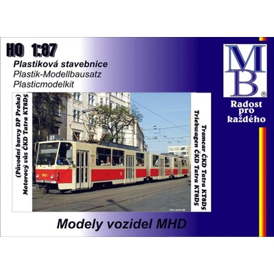 MB modely Stavebnice tramvaje ČKD Tatra KT8D5 DP Praha Epocha IV 1:87