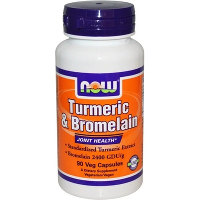NOW Хранителна добавка Куркума, Now Foods Turmeric & Bromelain Special Food Supplement 90 veg. caps