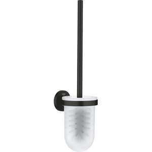 GROHE QuickFix Start - Стенна тоалетна четка с държач, стъкло/матово черно 411852430 (411852430)