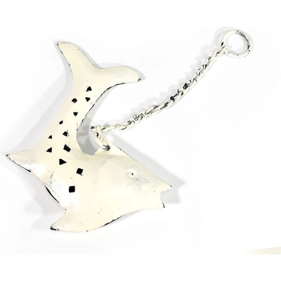 Sanu Babu Závěsná ozdoba bílá ryba 13x2x14cm – Zboží Dáma