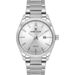Daniel Klein DK. 6.14273-1 - мъжки часовник, кварцов, 42.5 mm, сив циферблат, 5 ATM, сребрист Часовници