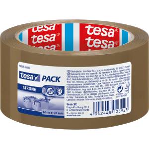 tesa ЛЕНТА Tesa ОПАКОВЪЧНА STRONG 50мм х 66м КАФЯВА (57168-00000-11)