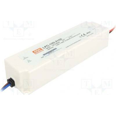 MEAN WELL LPC-100-2100 Napájecí zdroj: spínaný; LED; 100,8W; 24÷48VDC; 2100mA; 90÷264VAC