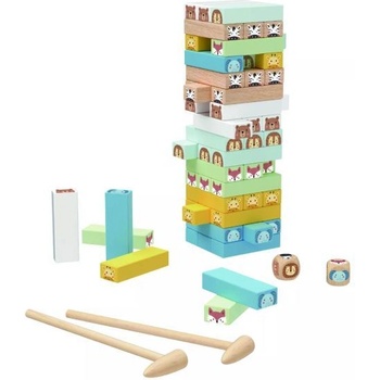 Tooky Toy Играчки Tooky: Дървени конструктори с животни (TY704N)