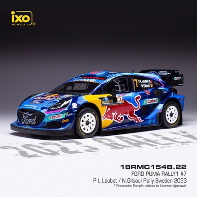 IXO Ford Puma Rally1Rally Sweden 2023 7 LoubetGilsoul 1:18