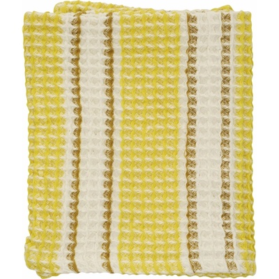 Madam Stoltz vaflový ručník yellow off white 50 x 80 cm