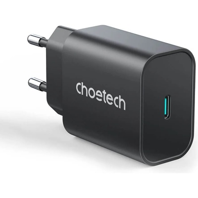 Choetech PPS USB-C PD Wall Charger 25W - захранване за ел. мрежа с USB-C изход и технология за бързо зареждане (черен)