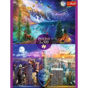 Trefl - Puzzle 2x500 American Tour - 500 piese