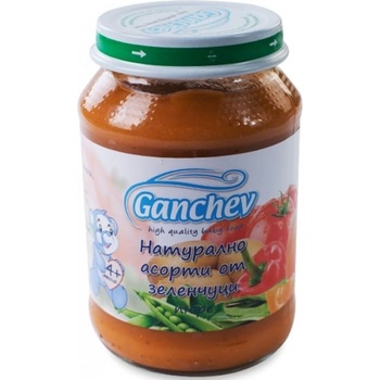 Ганчев пюре натурално асорти зеленчуци - 190 г
