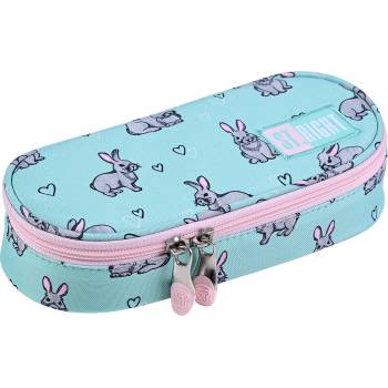 ST.RIGHT Овален ученически несесер St. Right Grey Rabbits - С 1 цип (PC01)