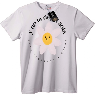 NOONEBRAND Тениска Усмихната маргаритка - 6XL, White