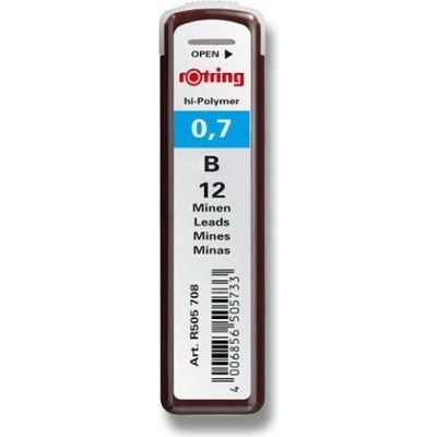 Rotring Náhradné tuhy do mikroceruzky B-0,7 mm