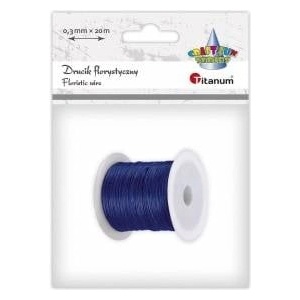 TITANUM Craft-Fun Series floristic wire color: navy blue 20 m 1 pc (24BR0201-7)