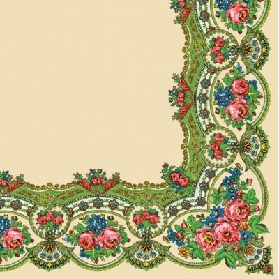 Paw ubrousky 3V folklor IV.krémové 20ks 33x33cm