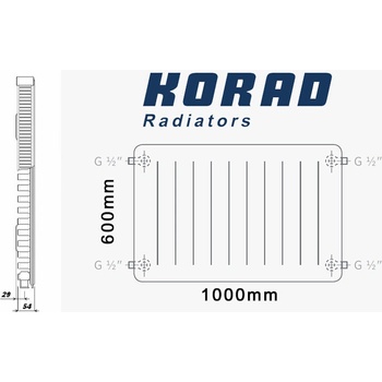 Korad Radiators 11K 600 x 1000 mm