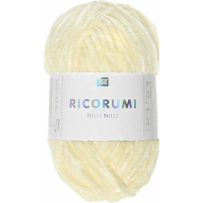 Rico Design Ženilková priadza Ricorumi Nilli Nilli odtieň 003 vanilková - 1 ks